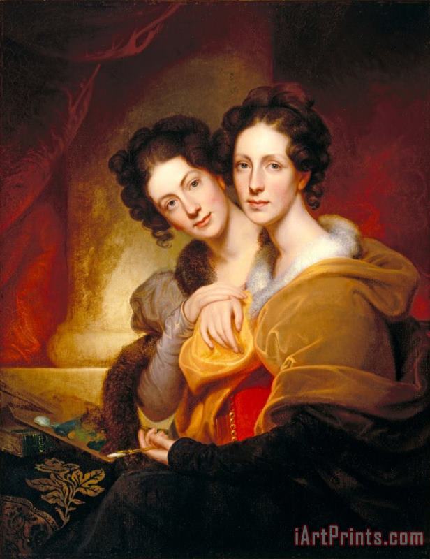 The Sisters (eleanor And Rosalba Peale) painting - Rembrandt Peale The Sisters (eleanor And Rosalba Peale) Art Print