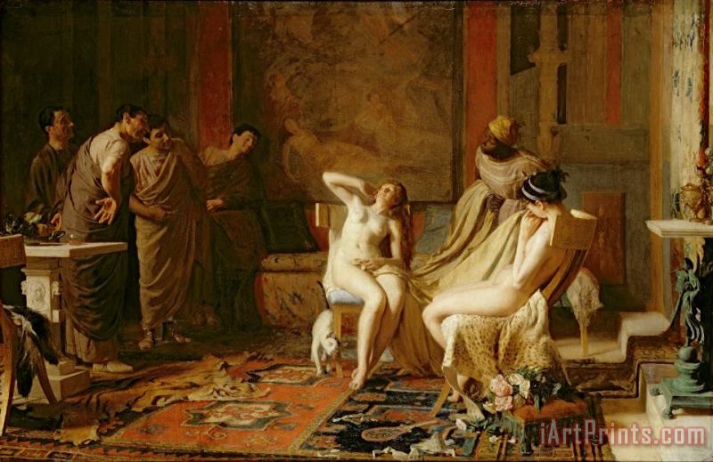 Remy Cogghe Female Slaves Presented to Octavian Art Painting