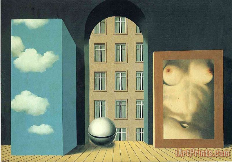 Act of Violence 1932 painting - rene magritte Act of Violence 1932 Art Print