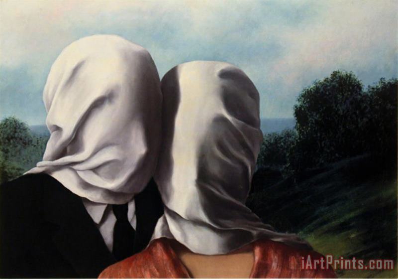 rene magritte Les Amants Lovers Art Painting