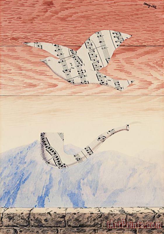 Moments Musicaux, 1961 painting - rene magritte Moments Musicaux, 1961 Art Print