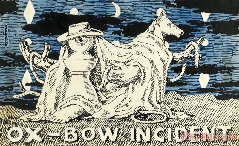 rene magritte Ox Bow Incident Art Print