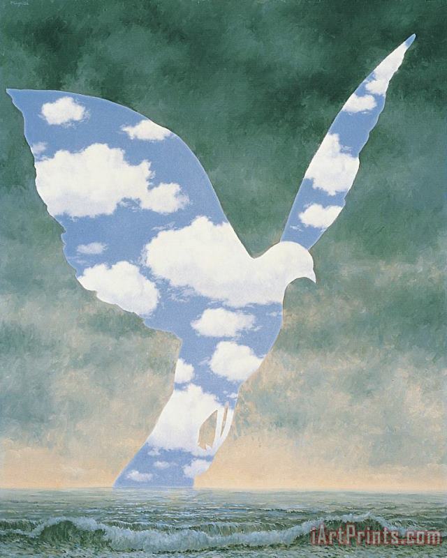 The Great Family, 1963 painting - rene magritte The Great Family, 1963 Art Print