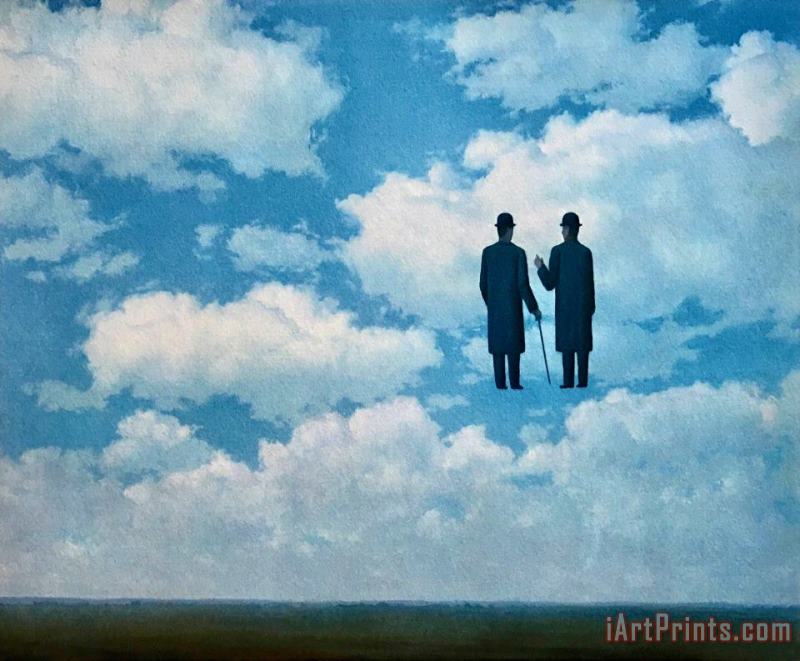The Infinite Recognition 1963 painting - rene magritte The Infinite Recognition 1963 Art Print