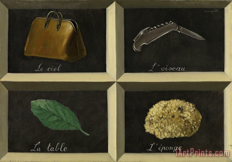 rene magritte The Interpretation of Dreams (la Clef Des Songes), 1927 Art Print