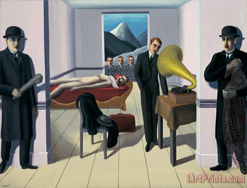 The Menaced Assassin 1927 painting - rene magritte The Menaced Assassin 1927 Art Print
