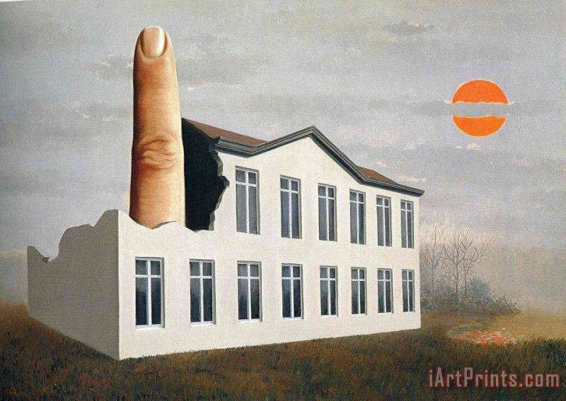 The Revealing of The Present 1936 painting - rene magritte The Revealing of The Present 1936 Art Print