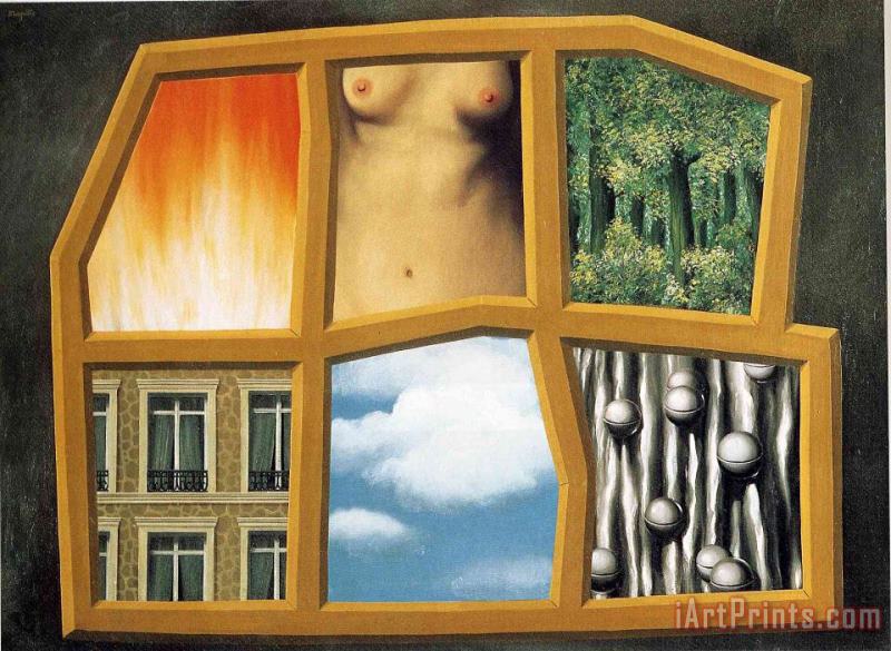 The Six Elements 1928 painting - rene magritte The Six Elements 1928 Art Print
