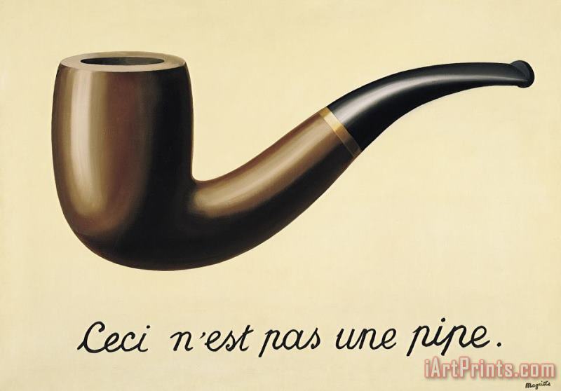 rene magritte The Treachery of Images This Is Not a Pipe 1948 Art Painting