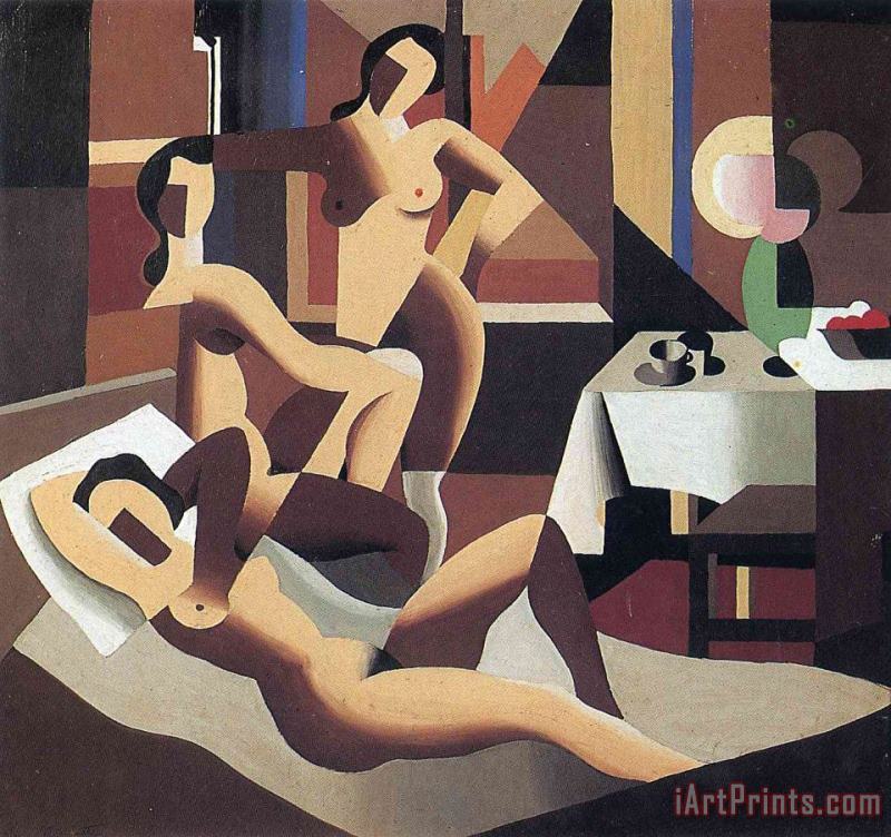 rene magritte Three Nudes in an Interior 1923 Art Print