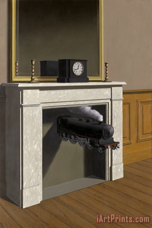 Time Transfixed 1938 painting - rene magritte Time Transfixed 1938 Art Print