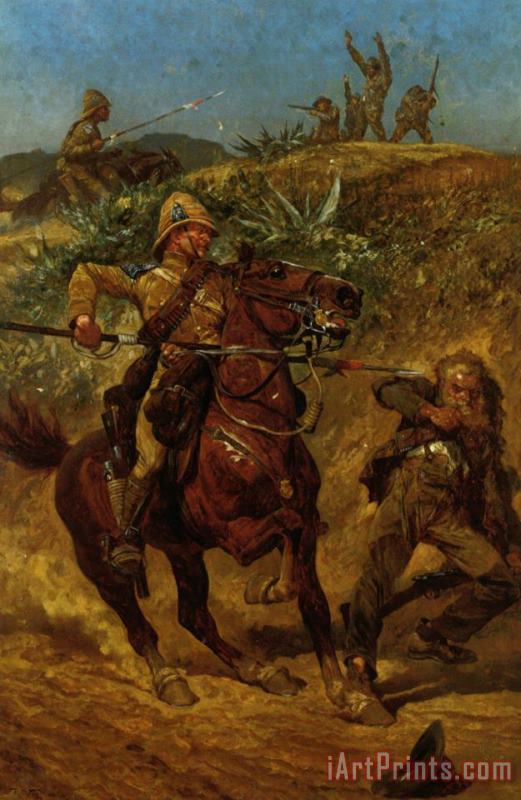 The Boer War painting - Richard Caton Woodville The Boer War Art Print