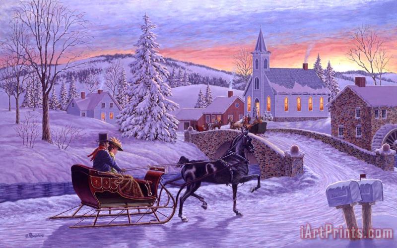 An Old Fashioned Christmas painting - Richard De Wolfe An Old Fashioned Christmas Art Print