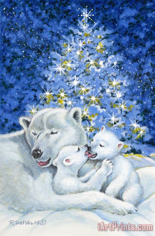 Bear Hug painting - Richard De Wolfe Bear Hug Art Print