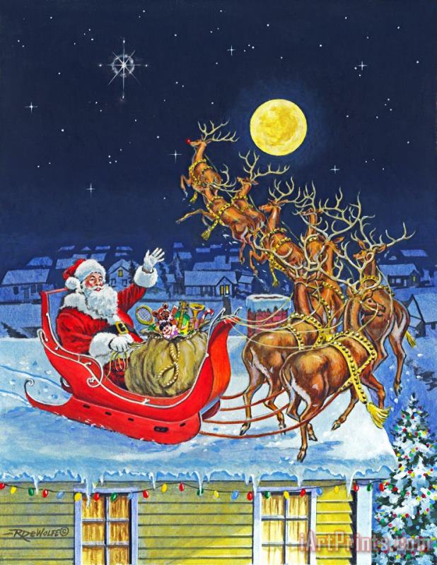 Richard De Wolfe Merry Christmas To All Art Print