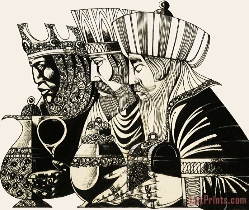 Richard Hook Three Kings Art Print