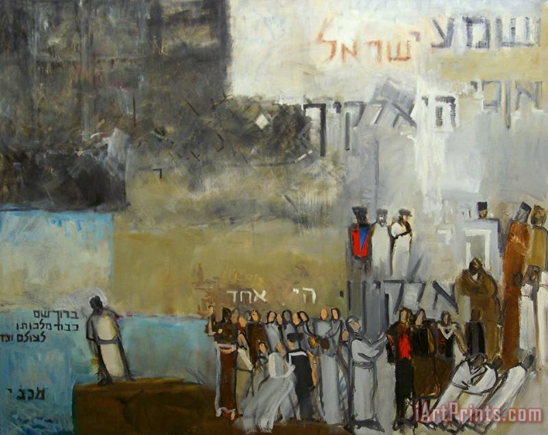 Sh'ma Yisroel painting - Richard Mcbee Sh'ma Yisroel Art Print
