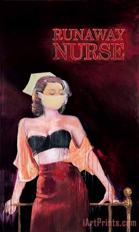 Runaway Nurse, 2005 painting - Richard Prince Runaway Nurse, 2005 Art Print