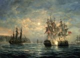 Engagement Between the 'Bonhomme Richard' and the ' Serapis' off Flamborough Head by Richard Willis