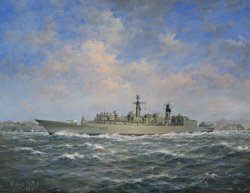 Richard Willis H.M.S. Chatham Type 22 - Batch 3 painting