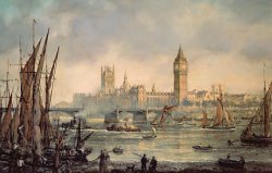 Richard Willis The Houses of Parliament and Westminster Bridge painting