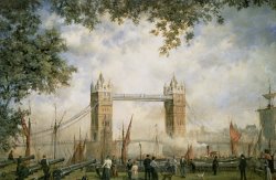 Richard Willis Tower Bridge - From the Tower of London painting