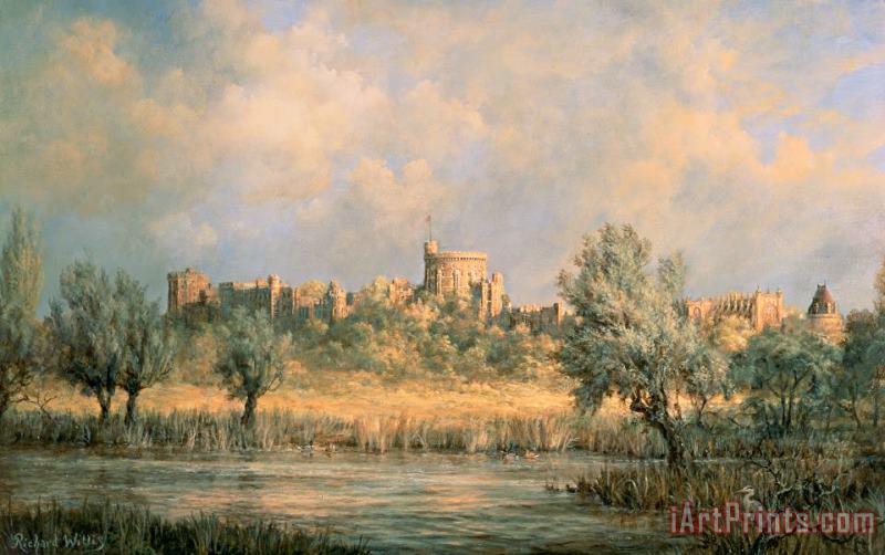 Richard Willis Windsor Castle - from the River Thames Art Painting