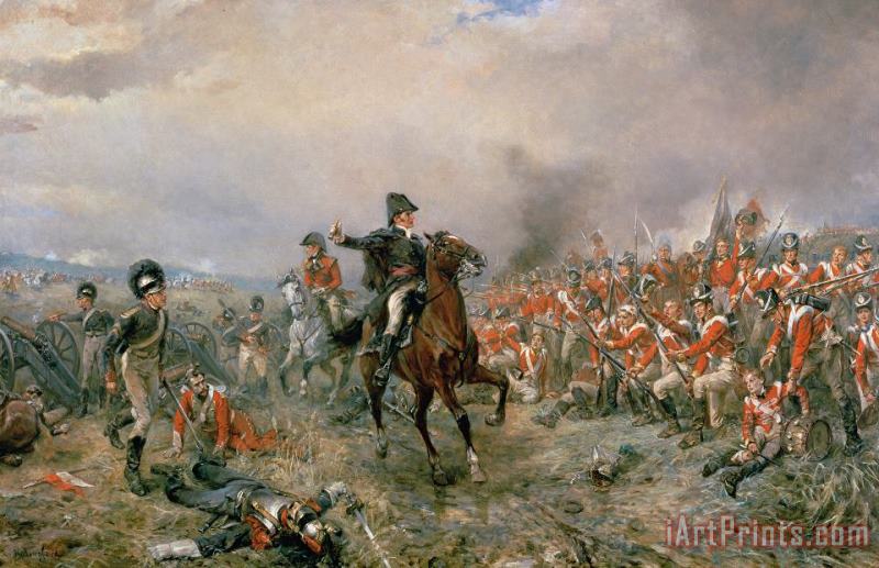 Robert Alexander Hillingford The Duke Of Wellington At Waterloo Art Painting