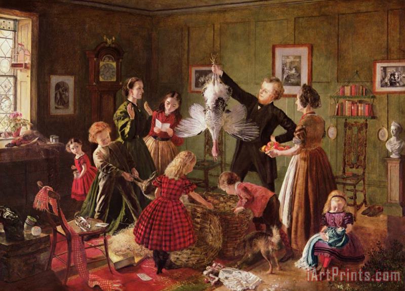 Robert Braithwaite Martineau The Christmas Hamper Art Print