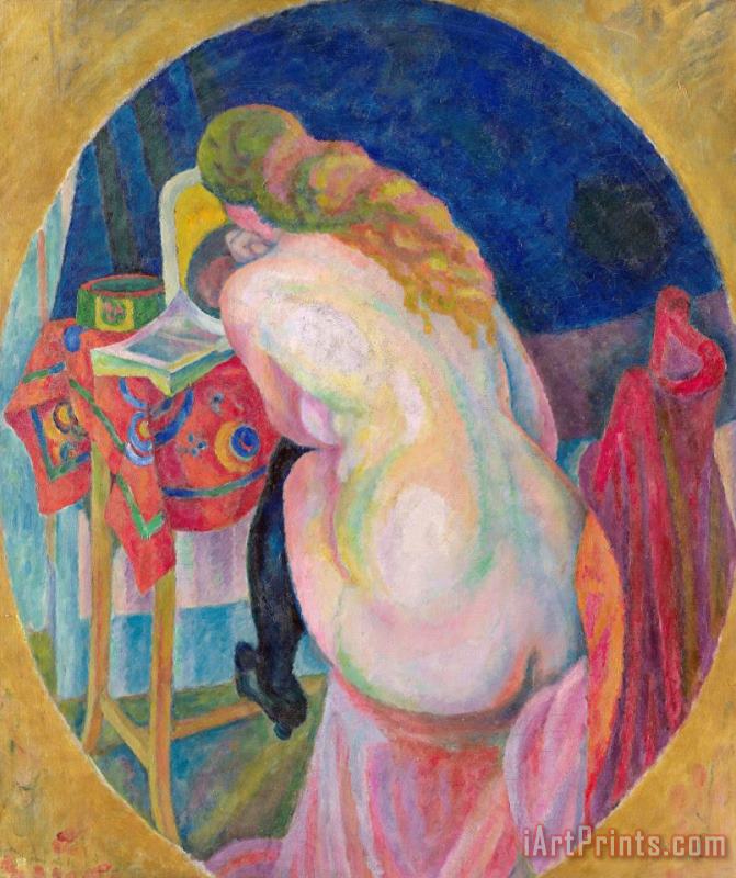Nude Woman Reading painting - Robert Delaunay Nude Woman Reading Art Print