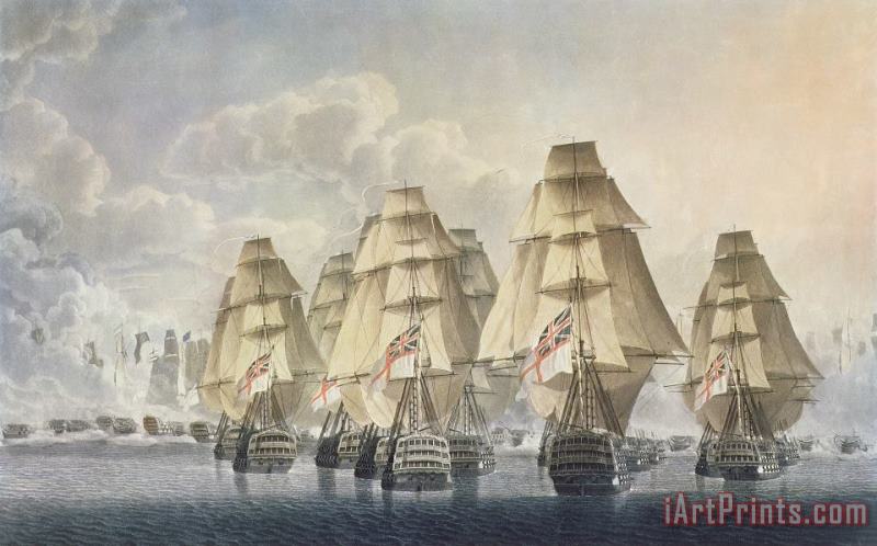Robert Dodd Battle Of Trafalgar Art Painting