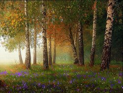 Robert Foster Birch Meadow painting