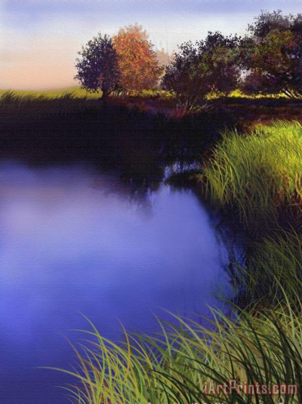 Blue Pond painting - Robert Foster Blue Pond Art Print