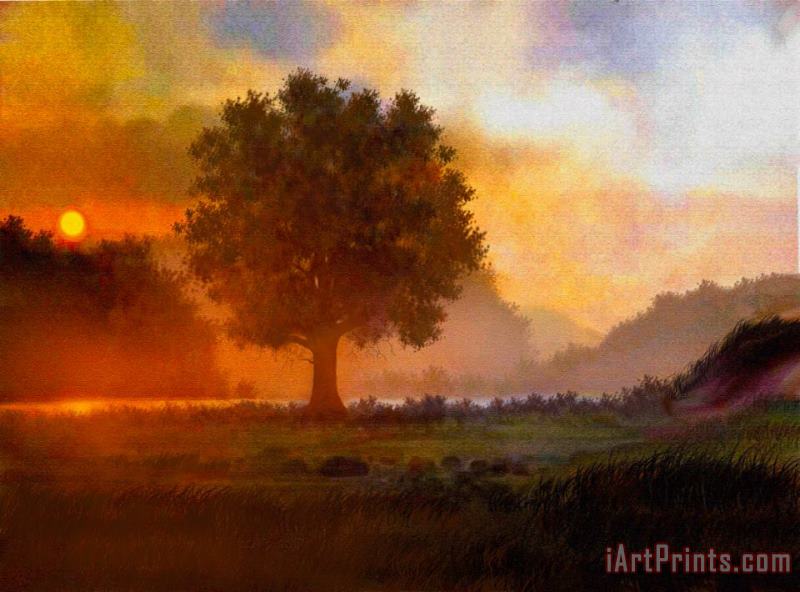 Lone Tree painting - Robert Foster Lone Tree Art Print