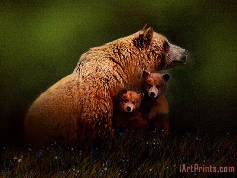 Three Bears painting - Robert Foster Three Bears Art Print