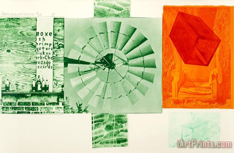 Robert Rauschenberg Lithograph I (from The Glacial Decoy Series), 1979 Art Painting