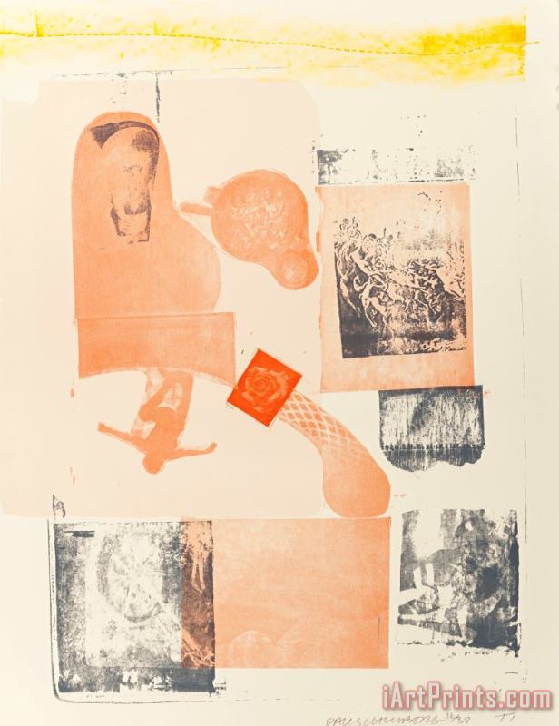 Romances (elysian), 1977 painting - Robert Rauschenberg Romances (elysian), 1977 Art Print