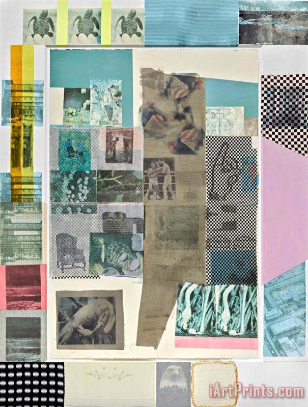 Rush 18 (cloister), 1980 painting - Robert Rauschenberg Rush 18 (cloister), 1980 Art Print