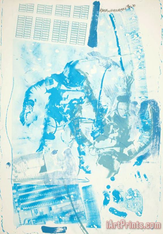 White Walk (from The Stoned Moon Series), 1970 painting - Robert Rauschenberg White Walk (from The Stoned Moon Series), 1970 Art Print