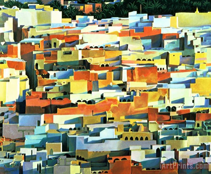 North African Townscape painting - Robert Tyndall North African Townscape Art Print