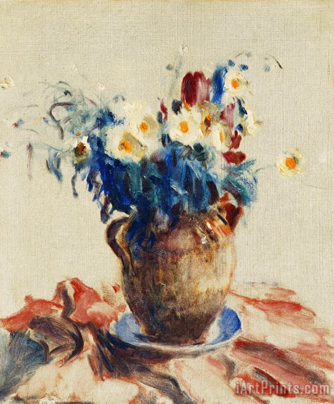 Roderic O Conor Still Life With Flowers In An Earthenware Jug Art Print