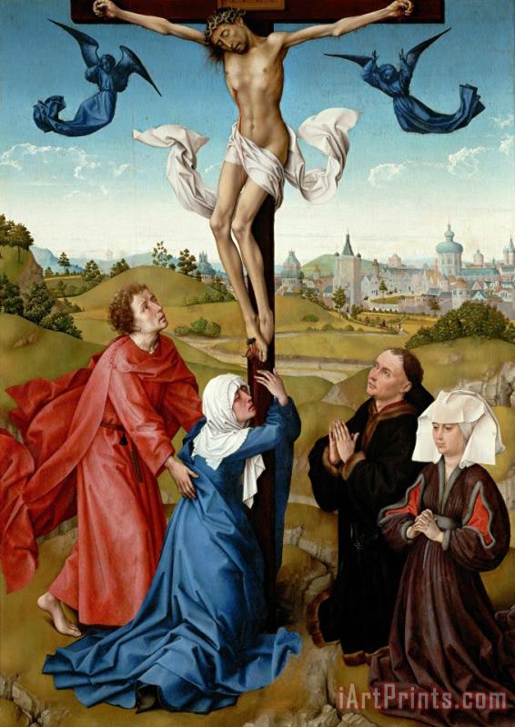 The Crucifixion painting - Rogier van der Weyden The Crucifixion Art Print