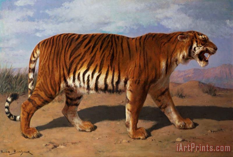 Rosa Bonheur Stalking Tiger Art Painting