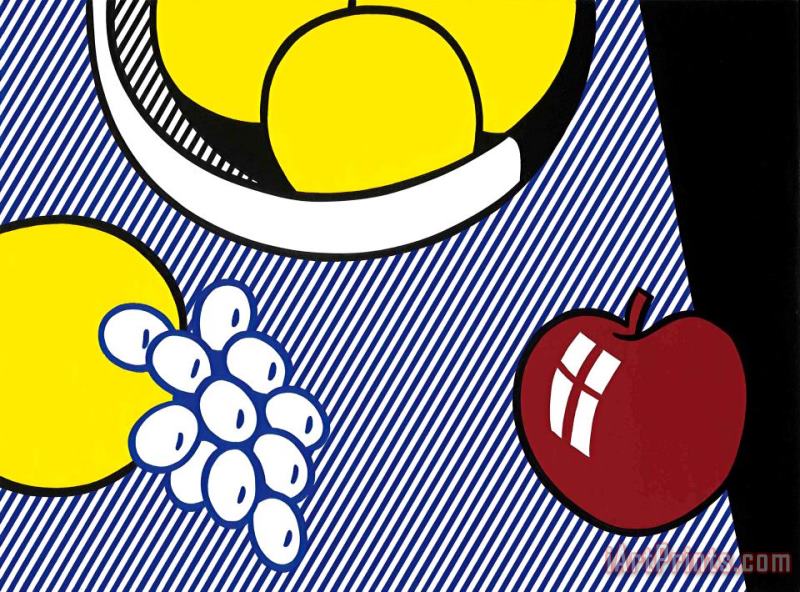 Apples, Grapes, Grapefruit, 1974 painting - Roy Lichtenstein Apples, Grapes, Grapefruit, 1974 Art Print