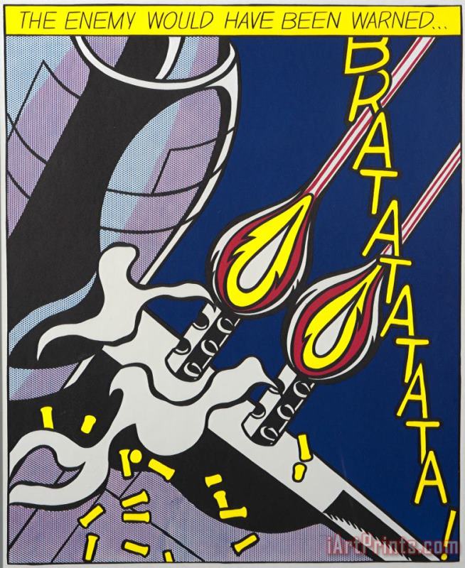 Roy Lichtenstein As I Opened Fire Art Painting