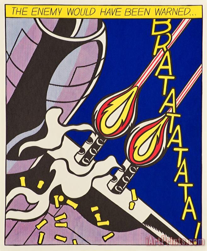 Roy Lichtenstein As I Opened Fire Panel 2 of 3, 2000 Art Painting
