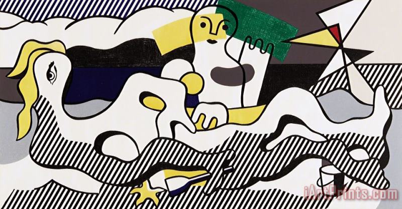 At The Beach, From Surrealist Series, 1978 painting - Roy Lichtenstein At The Beach, From Surrealist Series, 1978 Art Print