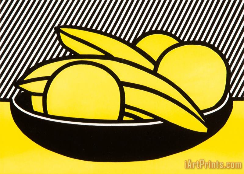 Roy Lichtenstein Bananas And Grapefruit, Mailer, C. 1972 Art Painting