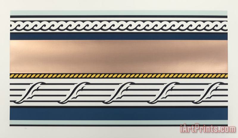 Entablature IV (from The Entablature Series), 1976 painting - Roy Lichtenstein Entablature IV (from The Entablature Series), 1976 Art Print