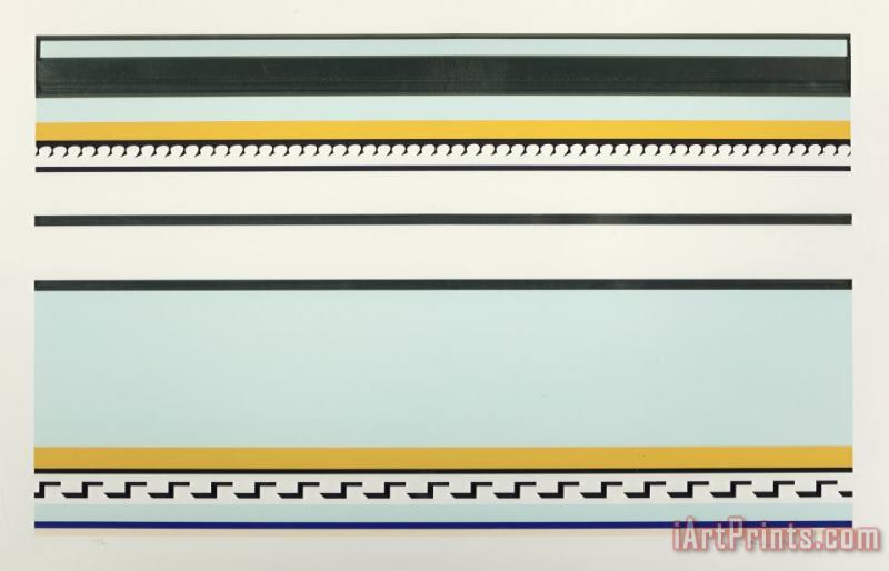 Entablature VI (from The Entablature Series), 1976 painting - Roy Lichtenstein Entablature VI (from The Entablature Series), 1976 Art Print